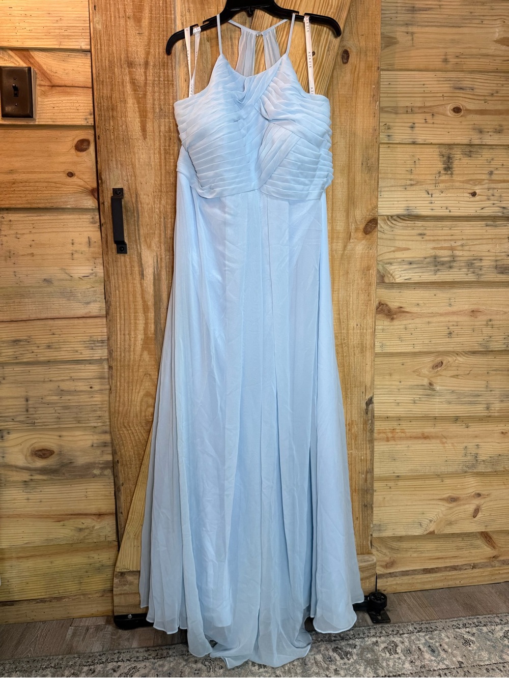 Azazie Light Blue Chiffon A-Line Prom Dress